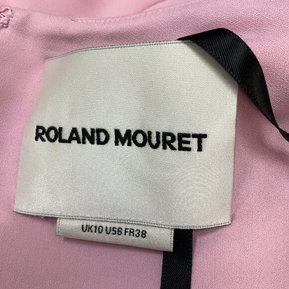 Roland Mouret Pink 2023 Long Sleeve Crepe Top - Picture 4 of 5